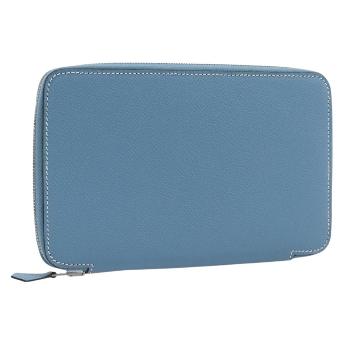 Hermes Vision II Agenda Epsom, Blue, Leather, Wallet