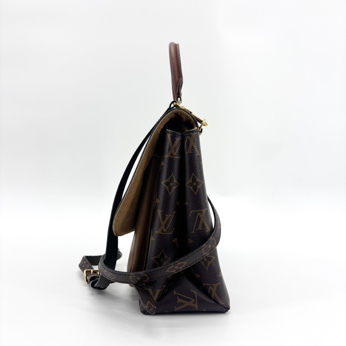 Louis Vuitton Marignan Monogram Canvas with Leather, Brown, Canvas, Handbag