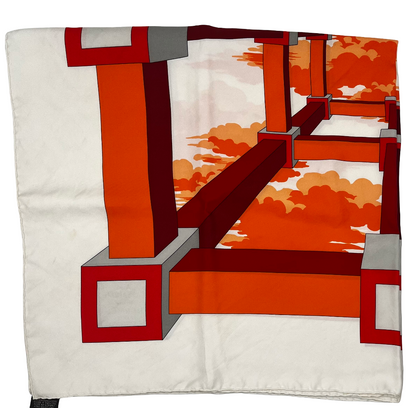 Hermes Carré 90 Silk multicolor, Orange, Silk, Scarf