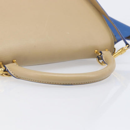 Celine Trapeze Leather, Beige, Leather, Handbag