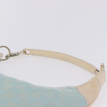 Gucci Vintage Zip Hobo GG Canvas and Patent, Blue, Canvas, Shoulder Bag