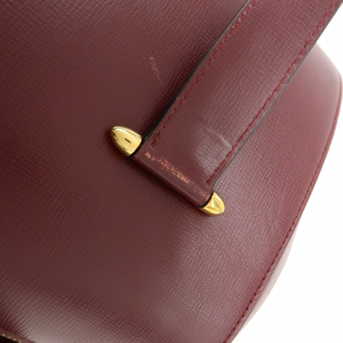 Cartier Must de Cartier Boston Leather, Burgundy, Leather, Travel Bag