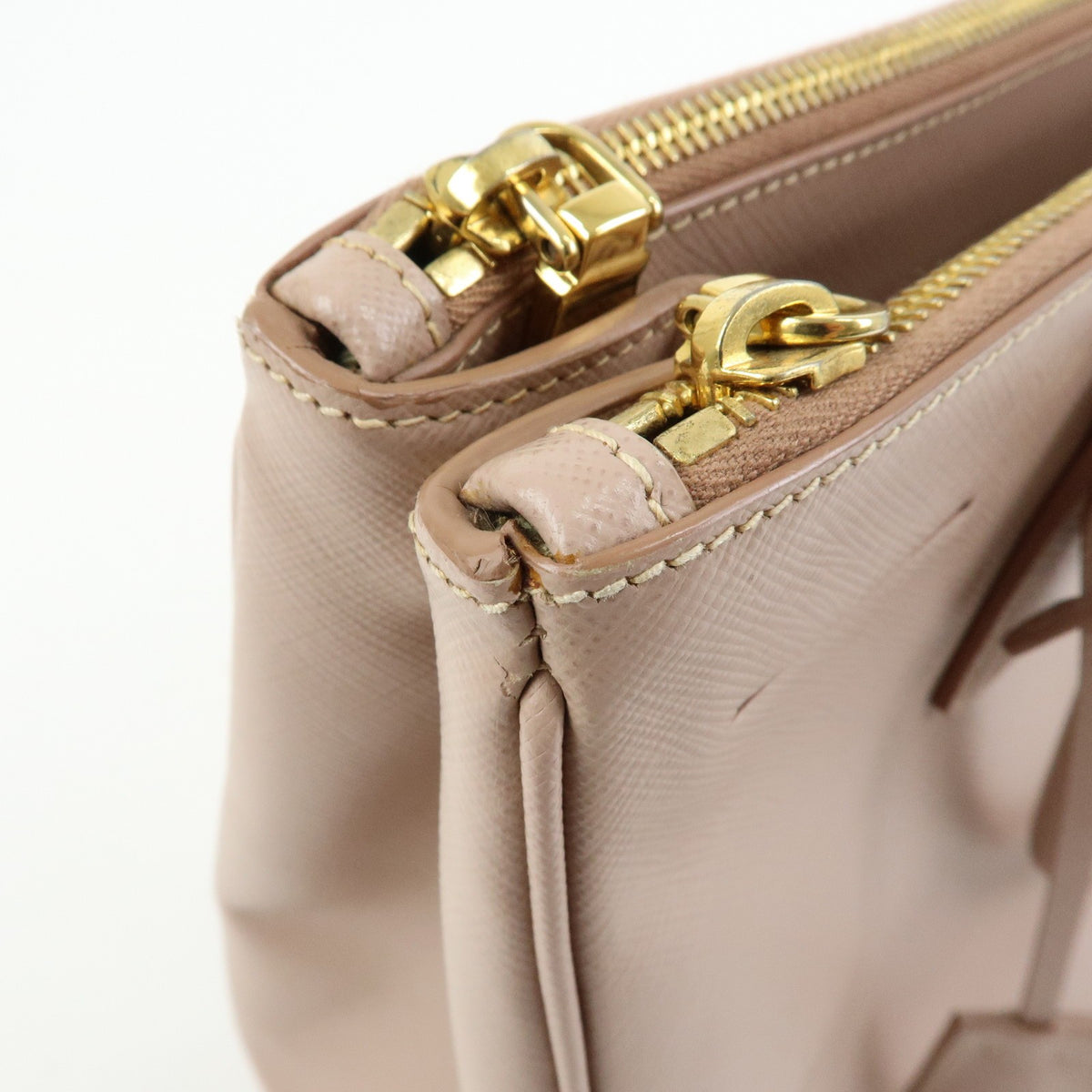 Prada Galliera Saffiano Leather with Applique, Pink, Leather, Handbag