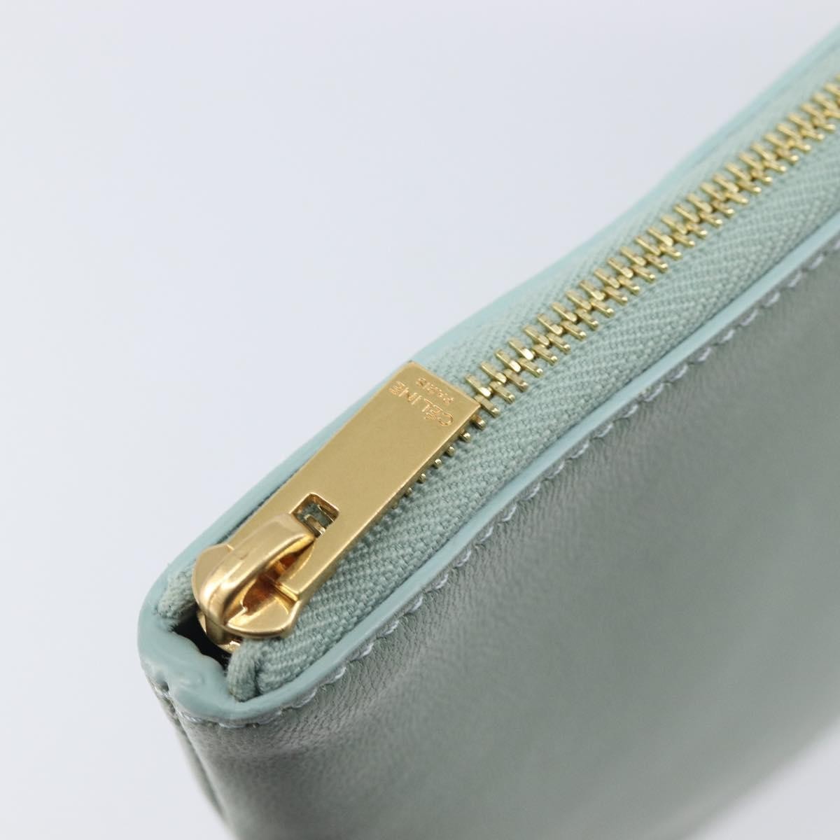 Celine Solo Leather, Green, Leather, Clutch