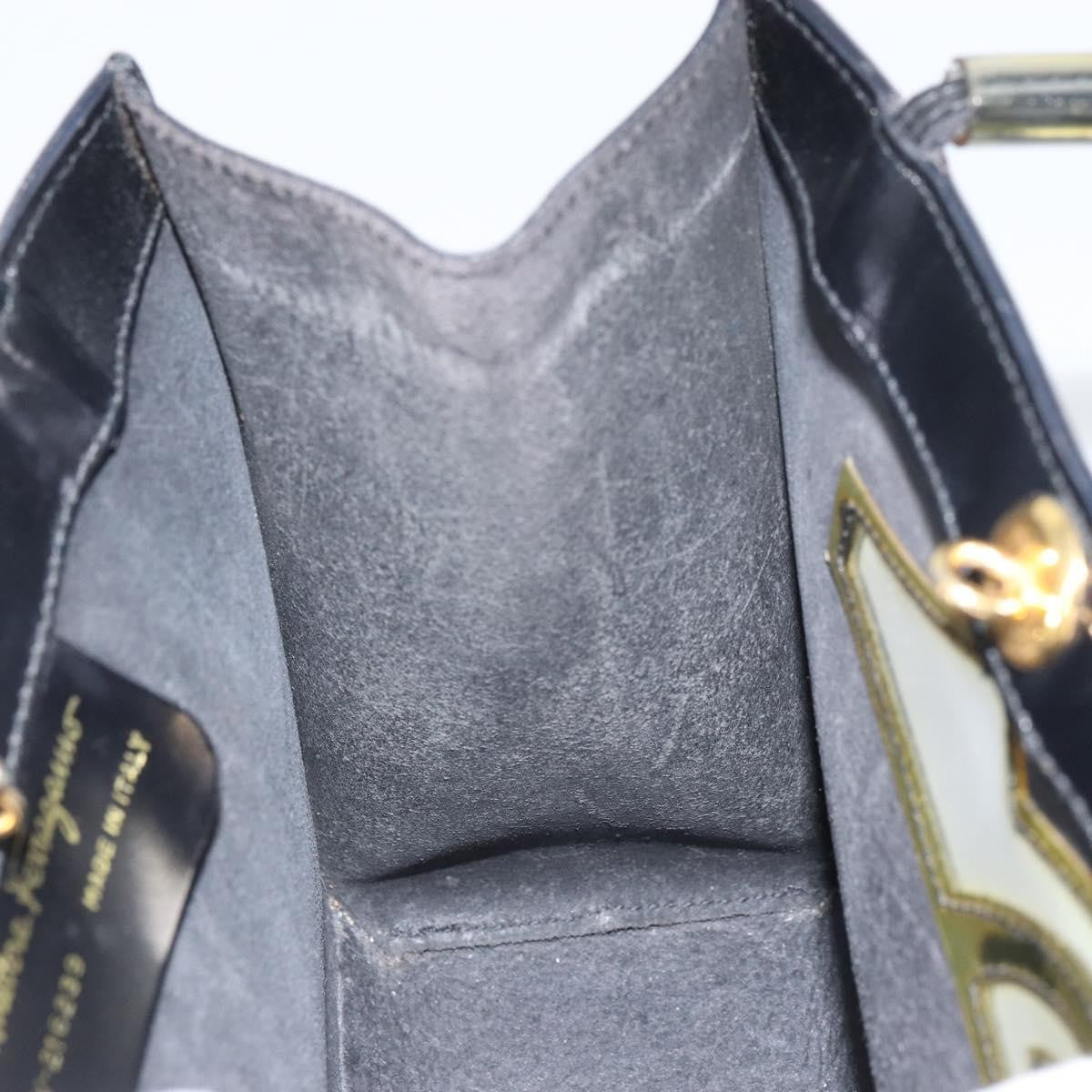 Salvatore Ferragamo Vintage Patent Leather, Black, Patent Leather, Handbag
