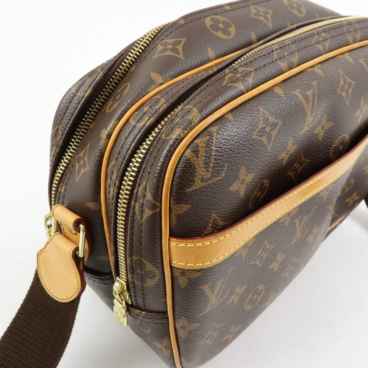 Louis Vuitton Reporter Monogram Canvas, Brown, Canvas, Shoulder Bag