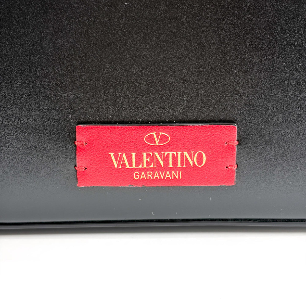 Valentino Garavani VLogo Walk Leather, Black, Leather, Crossbody Bag