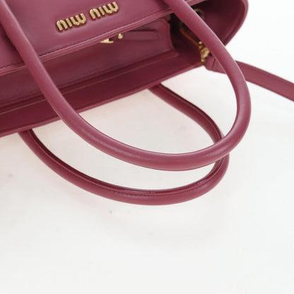 Miu Miu Beau Top Handle Leather, Pink, Leather, Handbag