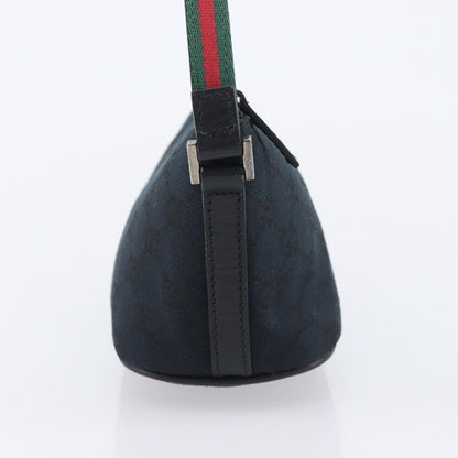 Gucci Zipped Pochette GG Canvas, Black, Canvas, Shoulder Bag