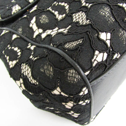 Dolce & Gabbana Miss Sicily Floral Lace, Black, Cotton, Handbag