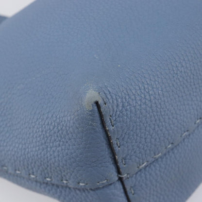 Fendi Selleria Carla Leather, Blue, Leather, Tote Bag