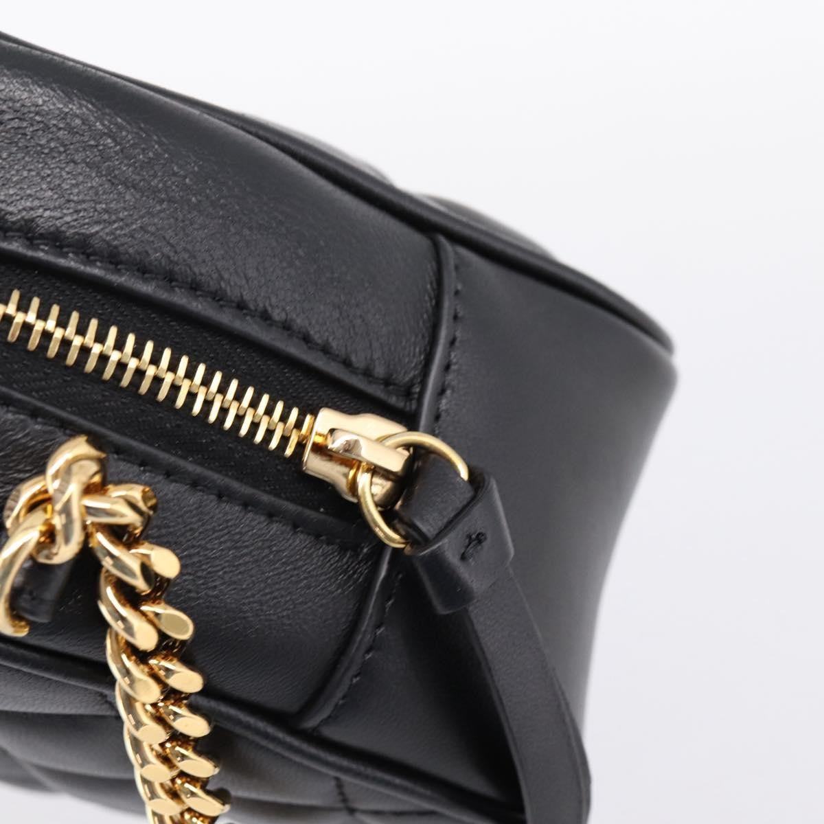 Versace Medusa Icon Front Slip Pocket Camera Quilted Leather, Black, Leather, Handbag