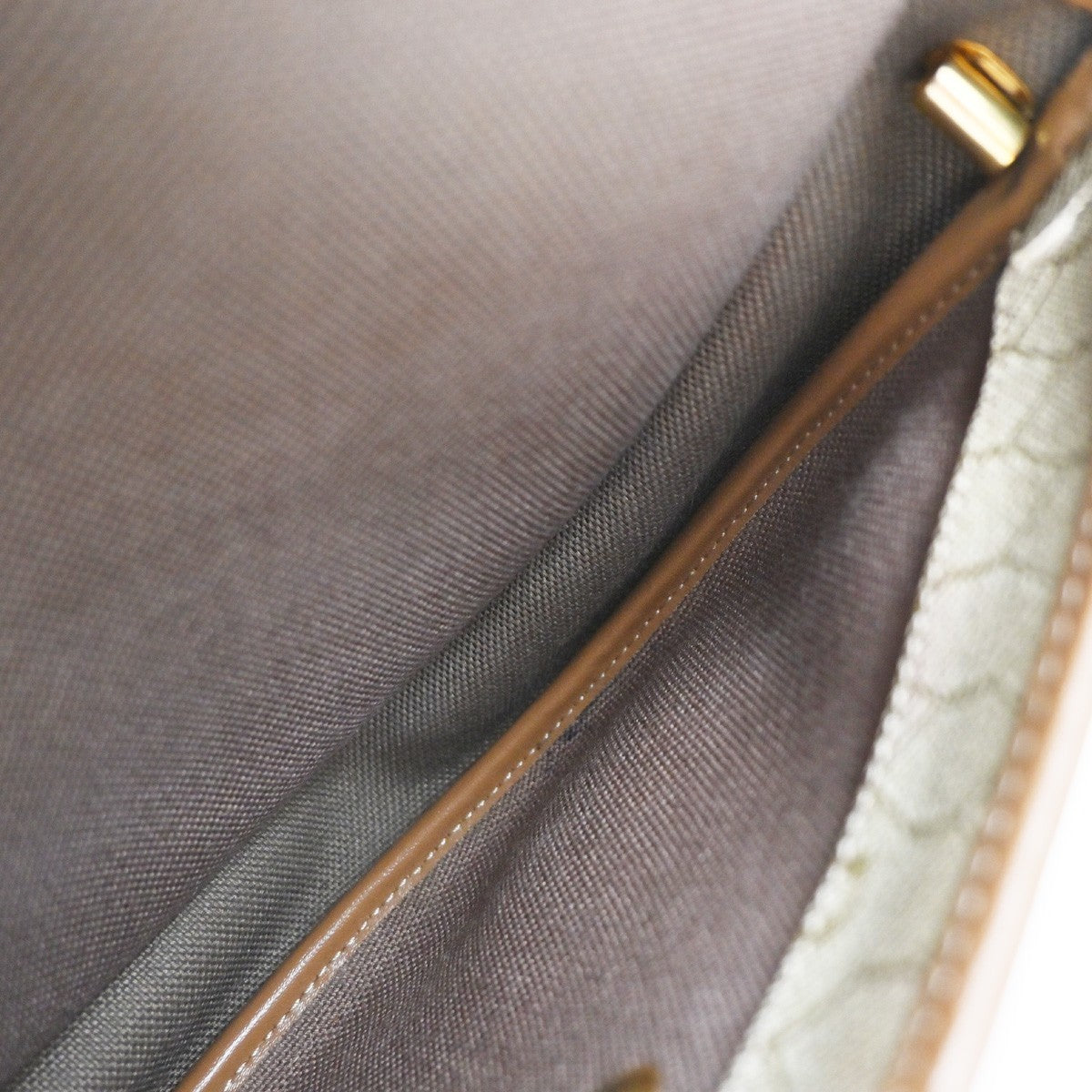 Christian Dior Vintage Honeycomb Canvas, Beige, PVC, Shoulder Bag