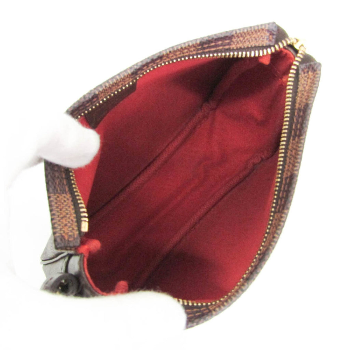 Louis Vuitton Trousse Make Up Damier, Brown, Canvas, Clutch