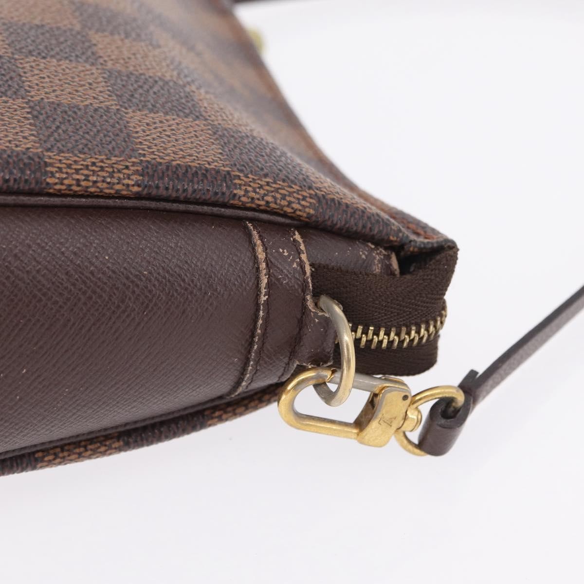 Louis Vuitton Trousse Make Up Damier, Brown, Canvas, Clutch