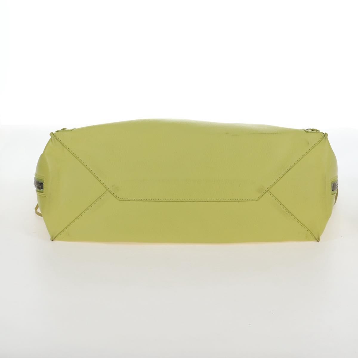 Balenciaga Papier A4 Zip Around Classic Studs Leather, Yellow, Leather, Handbag