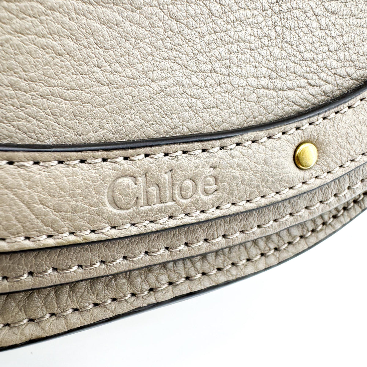 Chloe Nile Leather, Brown, Leather, Crossbody Bag