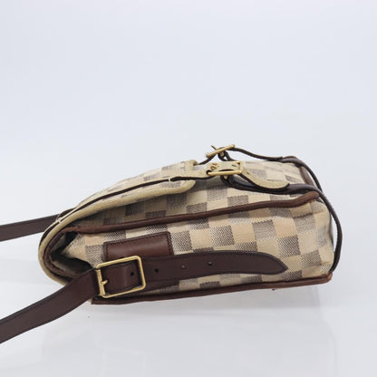 Louis Vuitton Trotteur Damier Lune, White, Canvas, Handbag