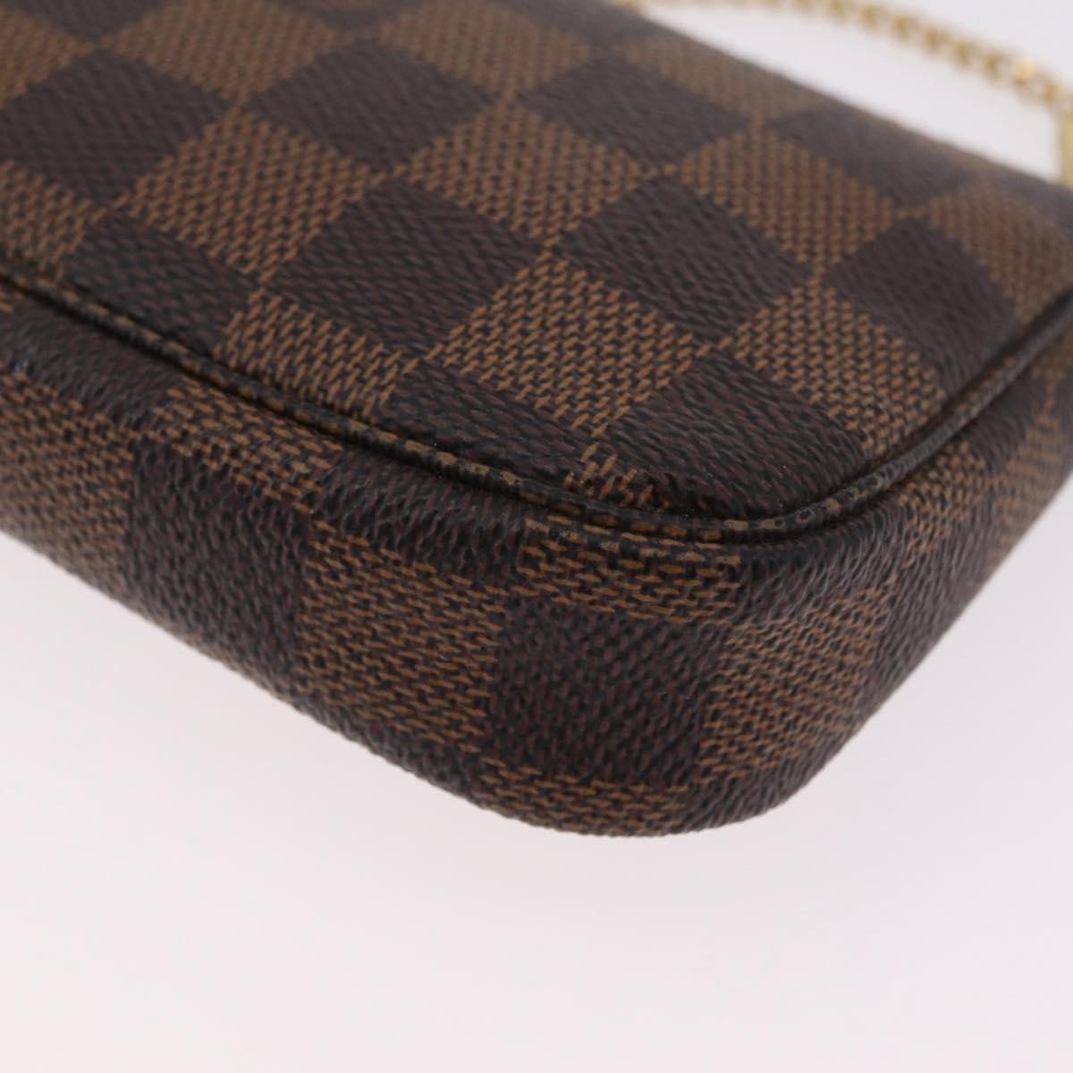 Louis Vuitton Pochette Accessoires Damier, Brown, Canvas, Clutch