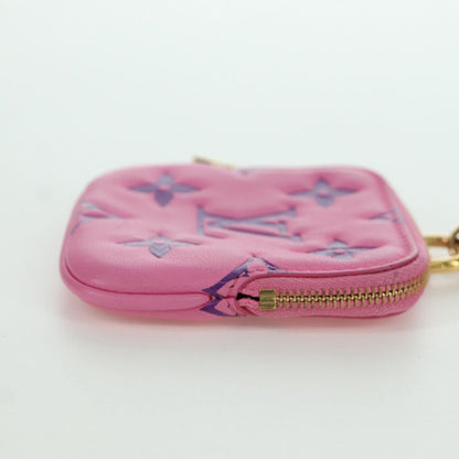 Louis Vuitton Lanyard Multipochette Coin Case Monogram Empreinte, Pink, Canvas, Wallet