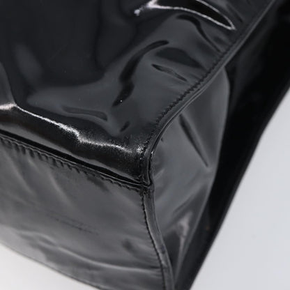 Chanel Coco Mark Patent Leather, Black, Patent Leather, Shoulder Bag