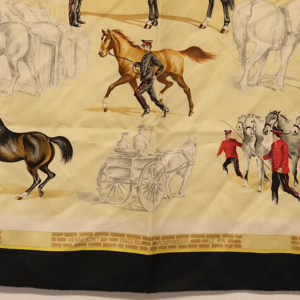 Hermes Carré 90 Silk multicolor, Black, Silk, Scarf