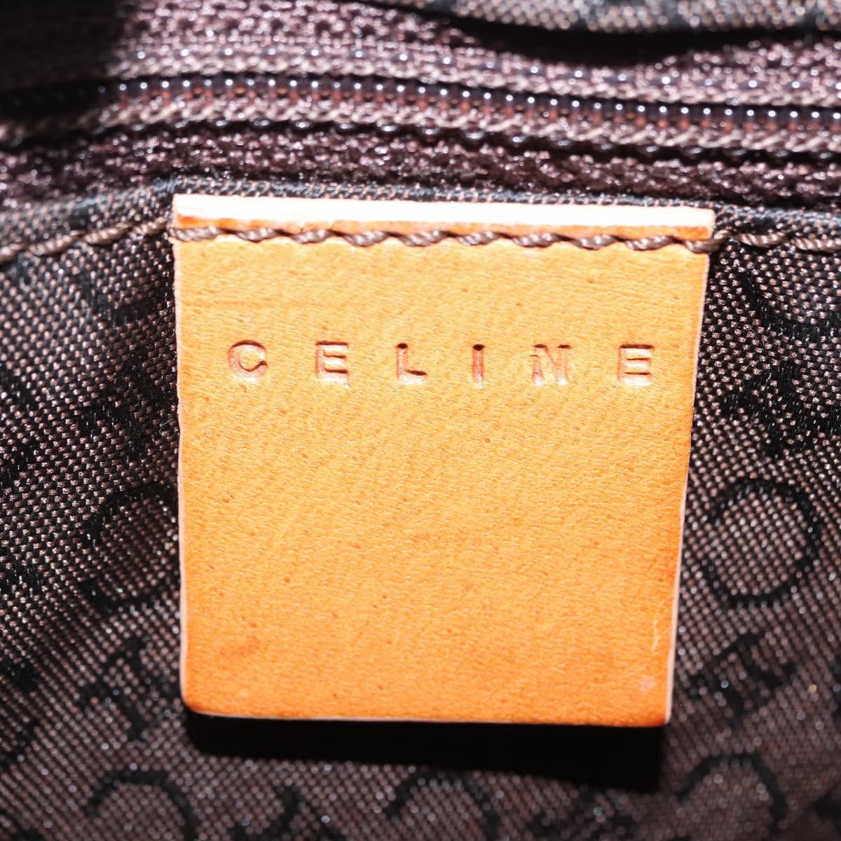 Celine C Macadam Shoulder Suede, Brown, Suede, Handbag