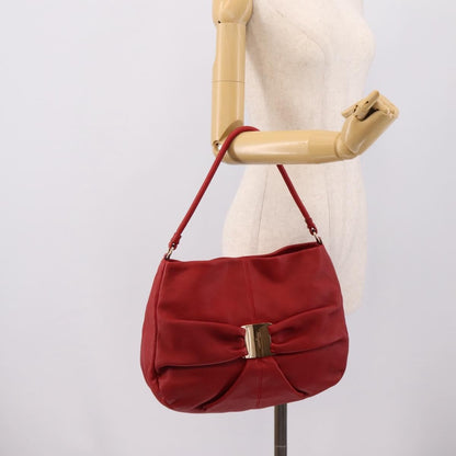 Salvatore Ferragamo Miss Vara Giusy Hobo Leather, Red, Leather, Shoulder Bag