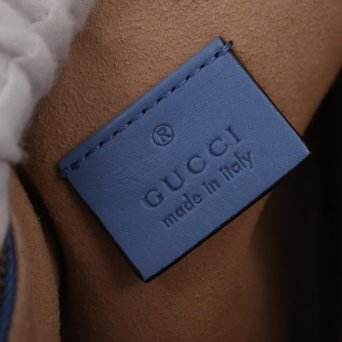 Gucci GG Marmont Double Matelasse Leather, Blue, Leather, Crossbody Bag