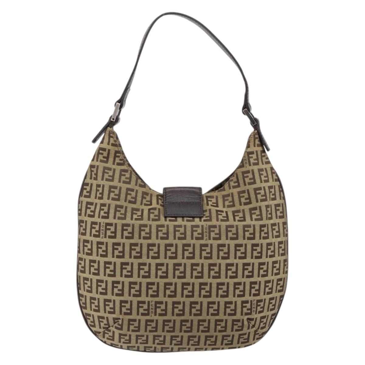 Fendi Mamma Baguette Zucca canvas, BROWN, CANVAS, Handbag