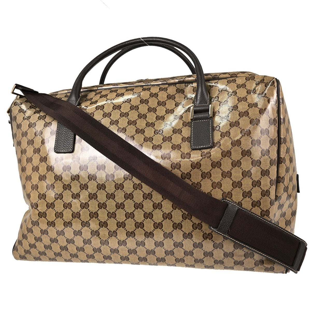 Gucci GG Top Handle GG Matelasse Leather, Beige, PVC, Tote Bag