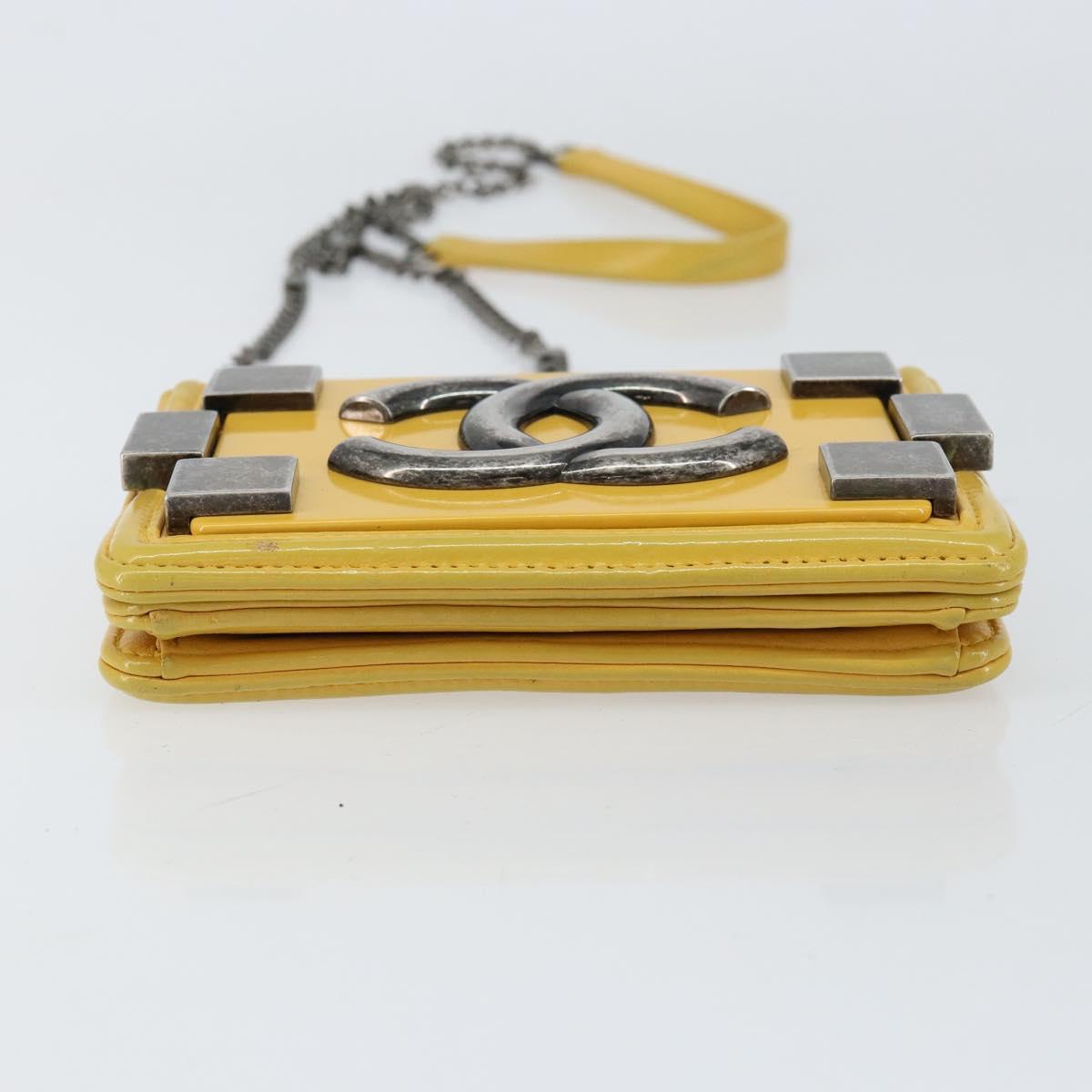 Chanel Boy Brick Flap Bag Lambskin and Plexiglass, YELLOW, LEATHER, Clutche & pouche