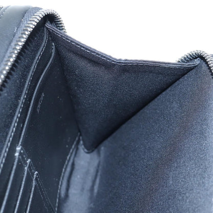 Christian Dior Double Zip CD Diamond Coated Canvas, Black, Canvas, Crossbody Bag