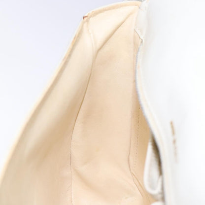 Celine Shoulder Leather, White, Leather, Shoulder Bag