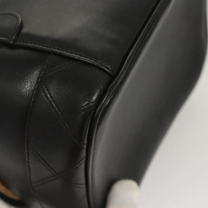 Chanel Vanity pouch Leather, BLACK, LEATHER, Handbag