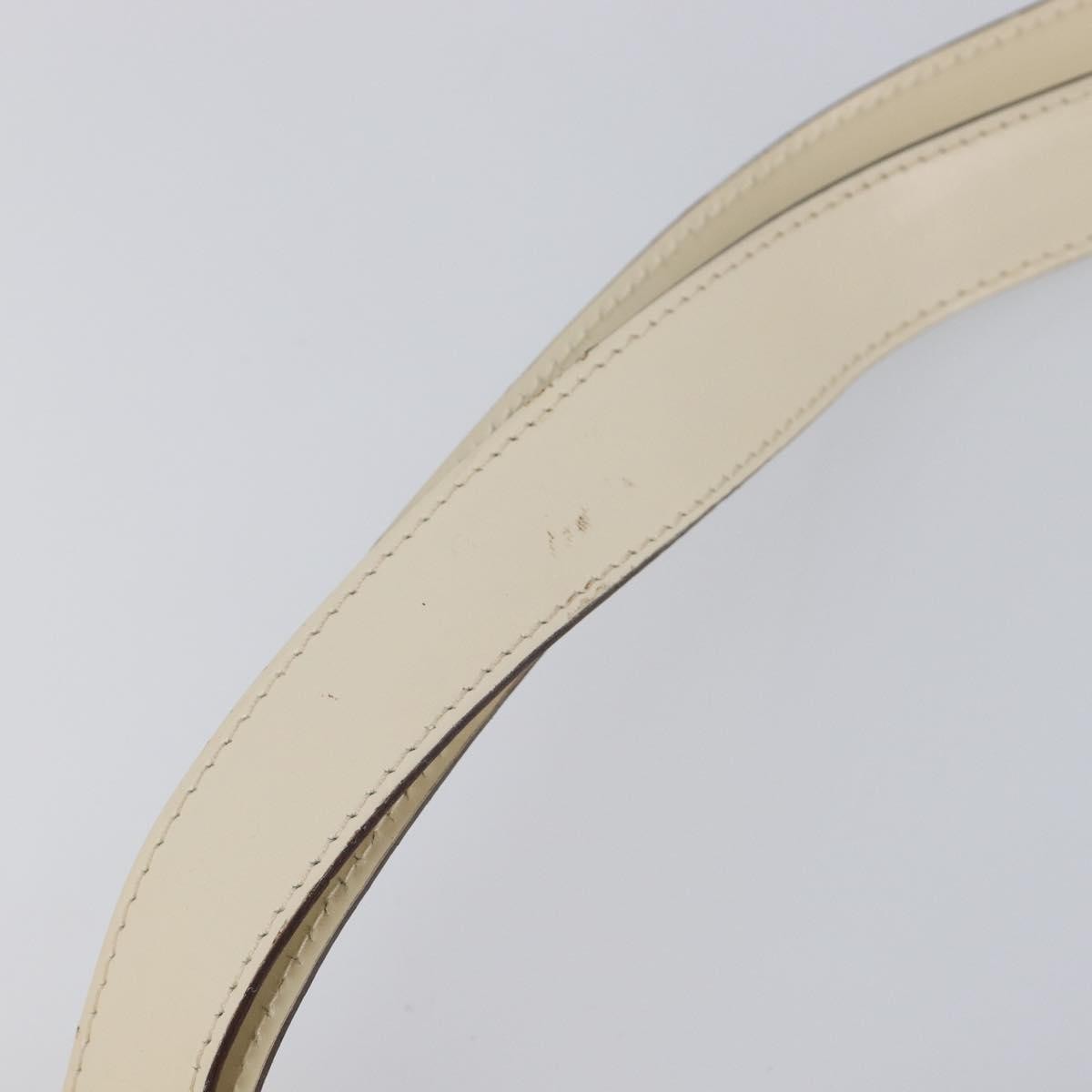 Celine Vintage Circle Logo Leather, White, Leather, Crossbody Bag