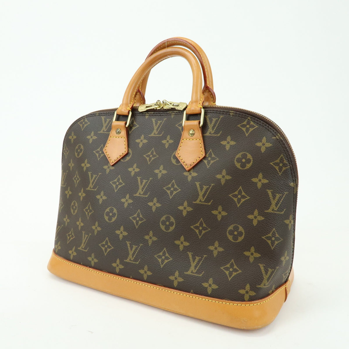 Louis Vuitton Alma Monogram Canvas, Brown, Canvas, Handbag