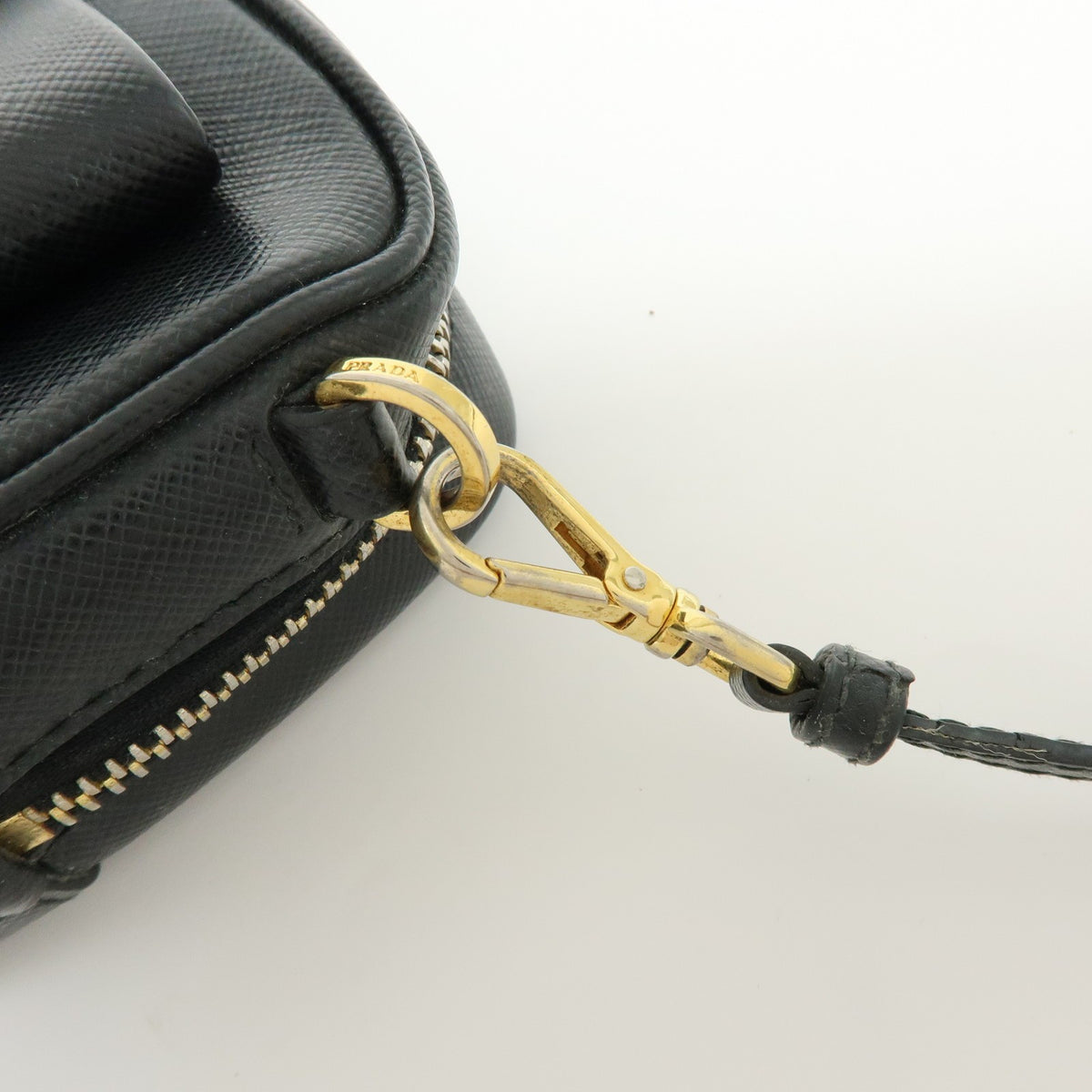 Prada Bow Camera Saffiano Leather, Black, Leather, Crossbody Bag