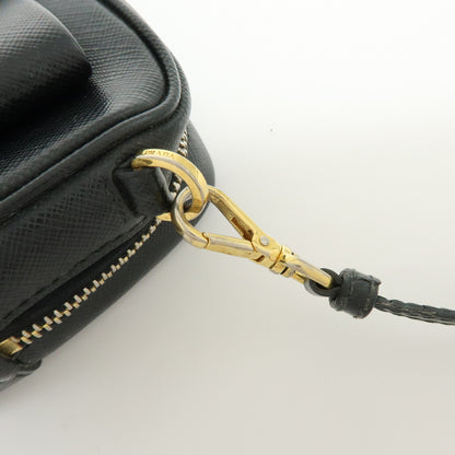 Prada Bow Camera Saffiano Leather, Black, Leather, Crossbody Bag
