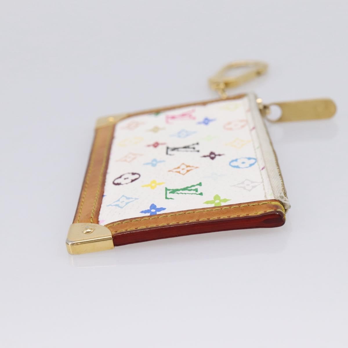 Louis Vuitton Pochette Clés Monogram Canvas, White, Canvas, Wallet