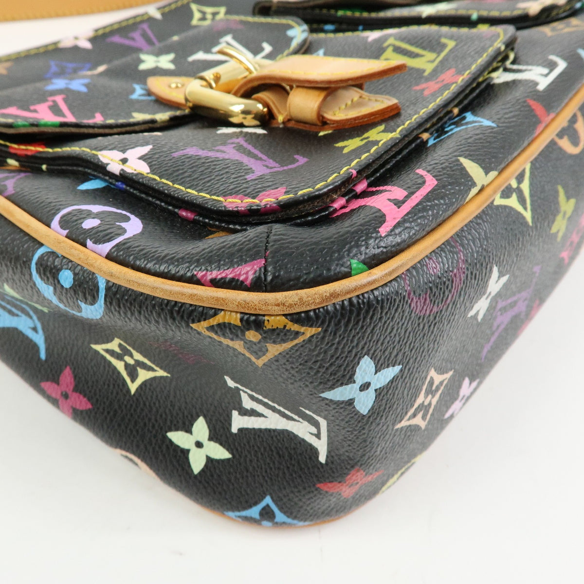 Louis Vuitton Lodge Monogram Multicolor, Black, Canvas, Handbag
