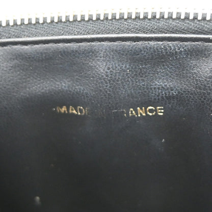 Chanel Vintage Timeless Cosmetic Case Caviar, Black, Leather, Handbag