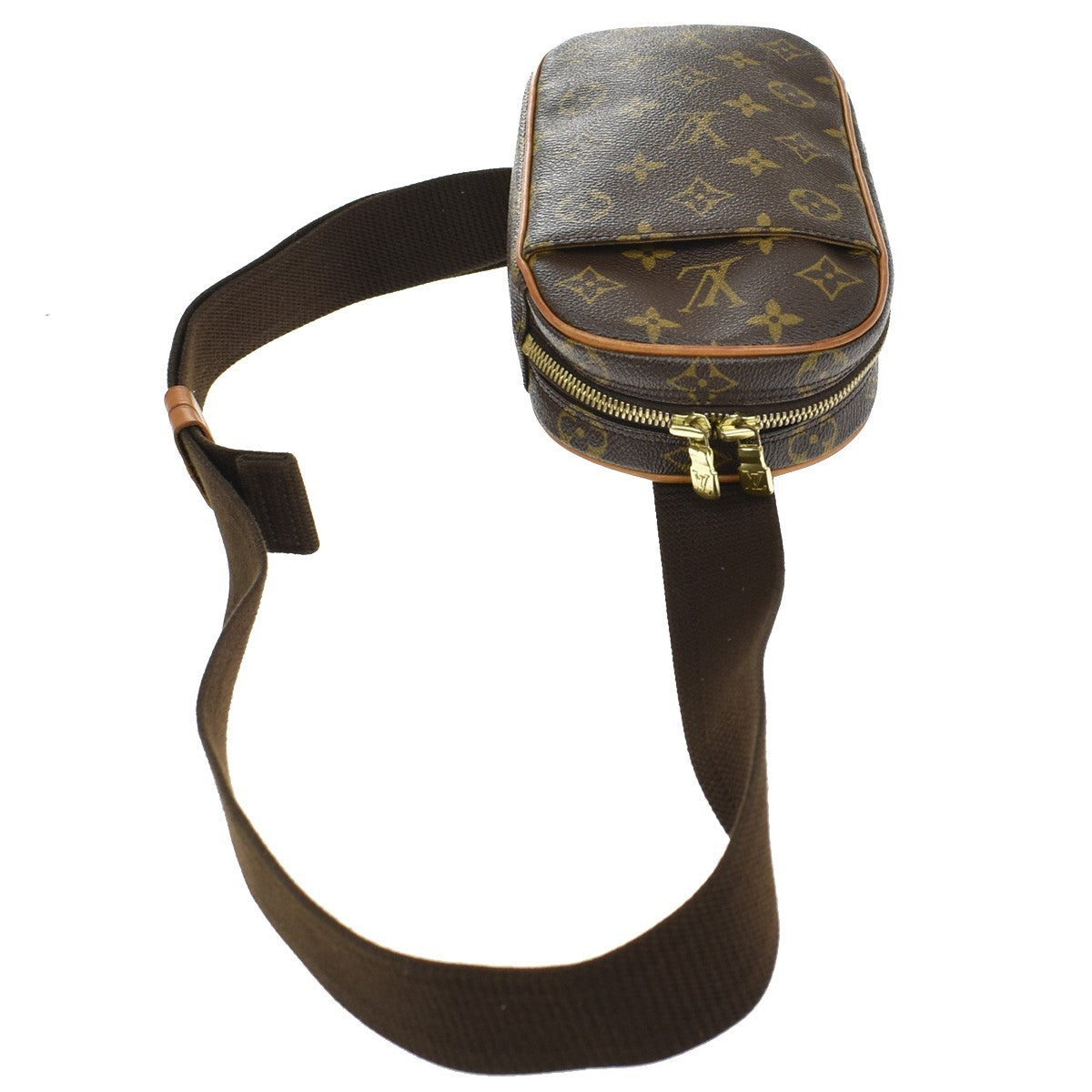 Louis Vuitton Pochette Gange Monogram Canvas, Brown, Canvas, Clutch