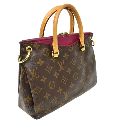 Louis Vuitton Pallas Tote Monogram Canvas with Leather, Brown, Canvas, Handbag