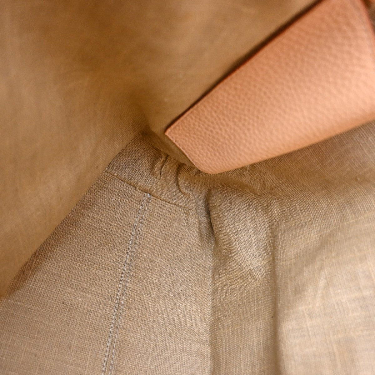 Fendi Roll Selleria Leather, Orange, Leather, Tote Bag