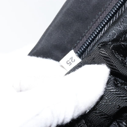 Prada Zip Messenger Tessuto with Leather, Black, Nylon, Handbag