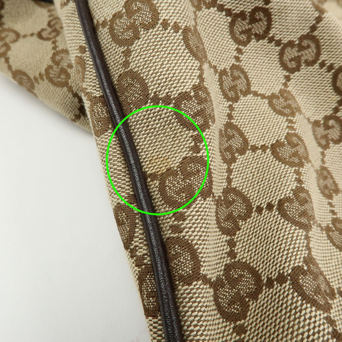 Gucci Bamboo Peggy Hobo GG Canvas, Beige, Canvas, Shoulder Bag