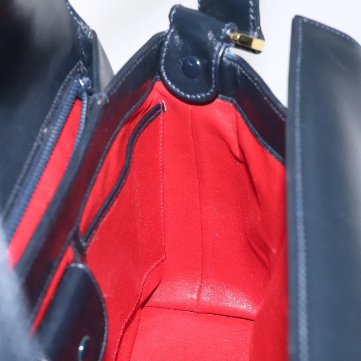 Gucci D-Ring leather, Navy, Leather, Handbag