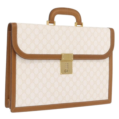 Gucci Business GG Canvas with Leather, Beige, Canvas, Handbag