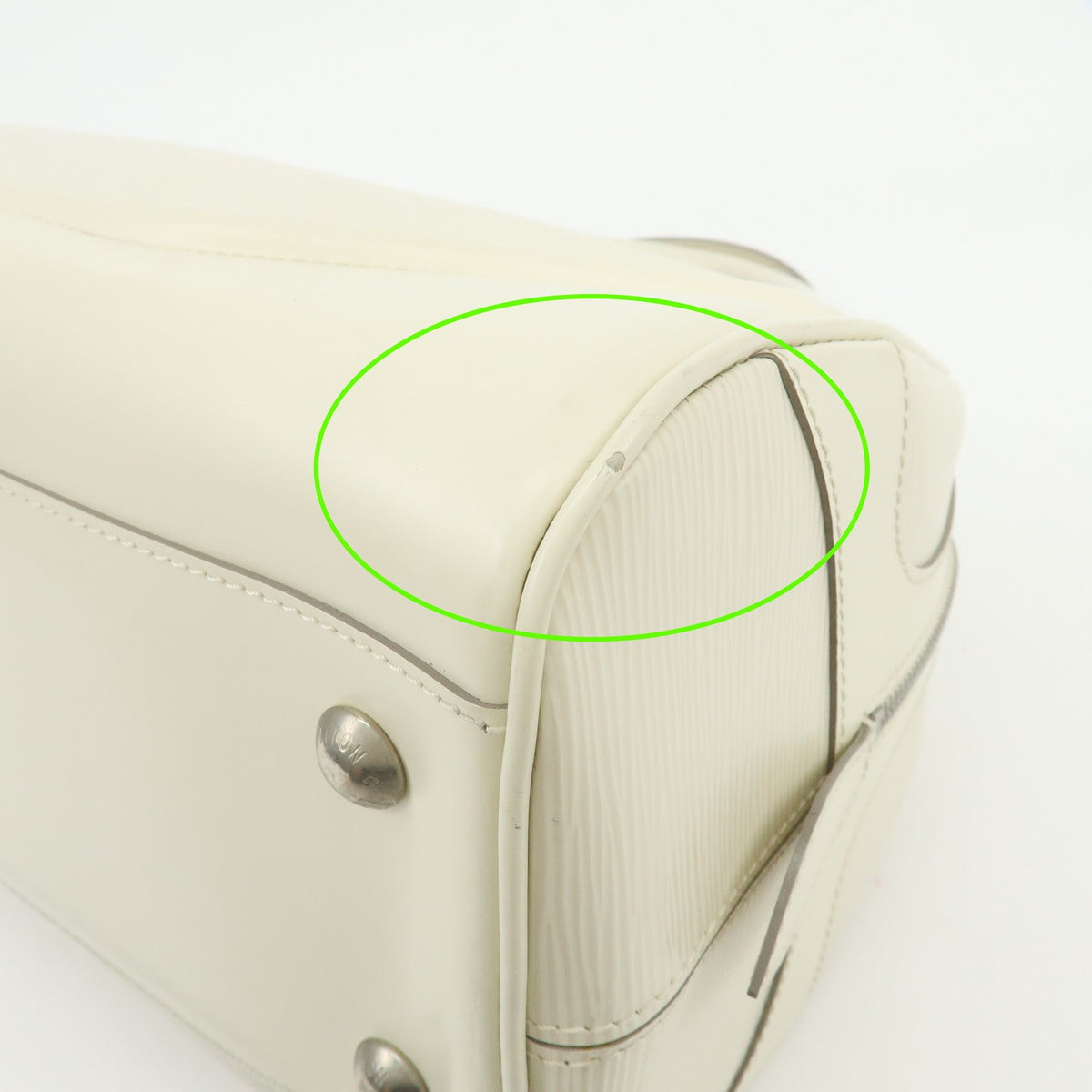 Louis Vuitton Montaigne Bowling Epi Leather, White, Leather, Handbag